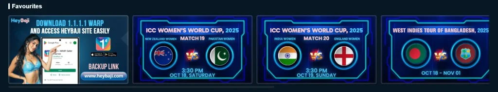 Wide range of betting markets and high odds