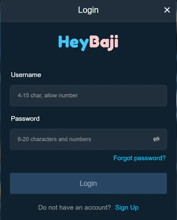 HeyBaji Win Login Guide